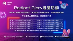 Radiant Glory开启邀请奖励活动-区块读刊