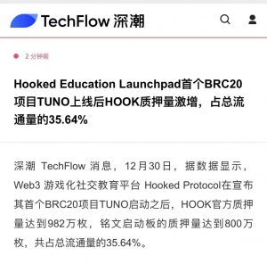 Hook 质押突破新高-区块读刊